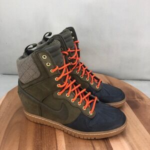 Nike Dunk Sky High SneakerBoots 'Dark Loden' Olive Orange 684954-300 Womens 8.5